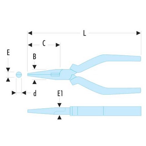 Long-nose half-round pliers - FA31231