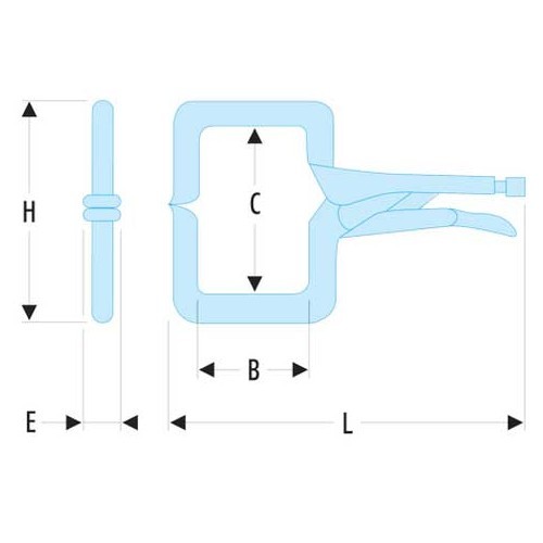 Pinza grip per saldatura ad arco - Modello a "collo di cigno' FACOM - FA31693