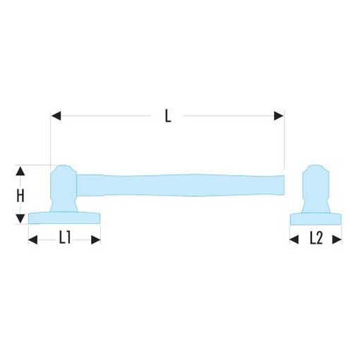 Breiter, gewölbter Schlagstock FACOM - FA39958