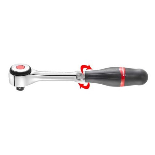 Quick 1/2" ratchet with rotary handle"