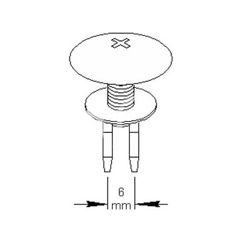 Interieurclip voor regenhoes van het windscherm voor Golf 3, Golf 3 Cabriolet, Golf 4 Cabriolet en Vento - GA00750