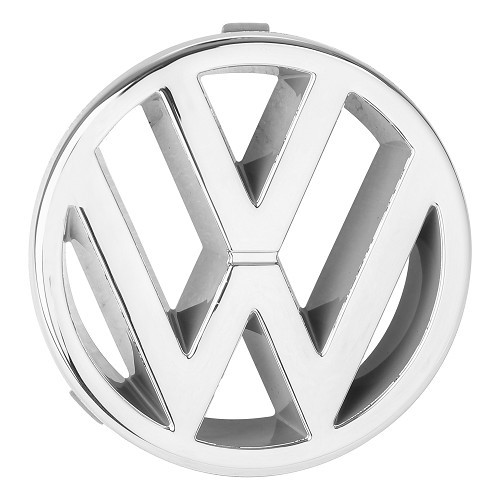  Logo VW 95mm chromé de calandre pour VW Golf 1 Cabriolet Caddy Golf 2 ou 3 Jetta 2 et Corrado (1987-) - GA01600 