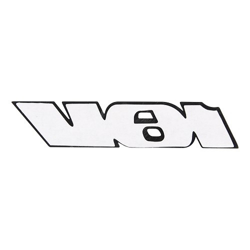  16V rode zelfklevende badge op zwarte achtergrond voor achterpaneel van VW Golf 3 GTI 16V (08/1992-08/1997) - GA01616-1 