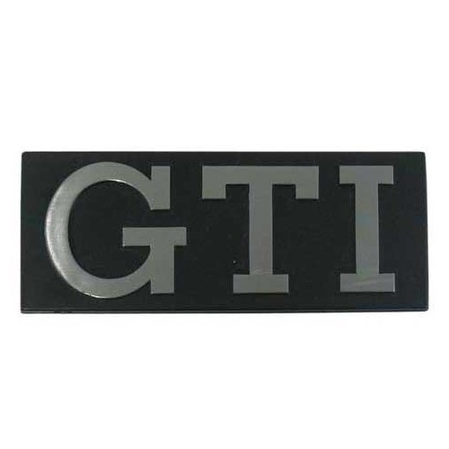 Chroom GTI badge op zwart radiatorrooster voor VW Golf 1 GTI (06/1976-12/1983)