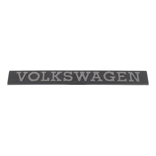 Emblème arrière VOLKSWAGEN chromé sur fond noir de coffre pour VW Golf 1 Berline Cabriolet et Jetta 1 (02/1974-02/1984) - GA01755