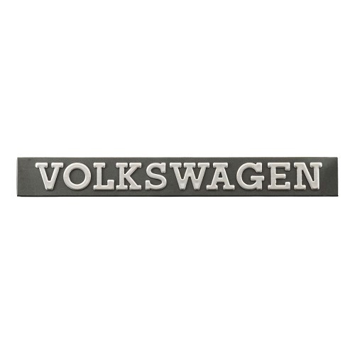  Chromed VOLKSWAGEN rear emblem on black trunk background for VW Golf 1 Berline Cabriolet and Jetta 1 (02/1974-02/1984) - GA01755 