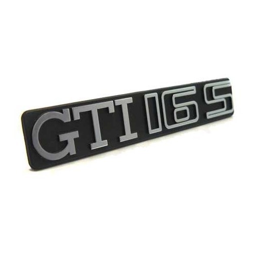  Klebeemblem GTI 16S verchromt auf schwarzem Hintergrund Armaturenbrett für VW Golf 2 GTI 16S (08/1985-10/1991) - GA01758 