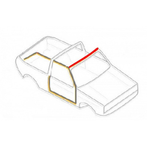 Guarnizione superiore per telaio del parabrezza anteriore per Golf 1 Cabriolet dal 1979 al 1983 - GA13020