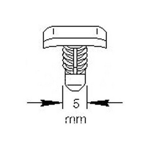 Clip de fixation pour joint avant de capot de Golf 2, Jetta 2 et Corrado - GA13080