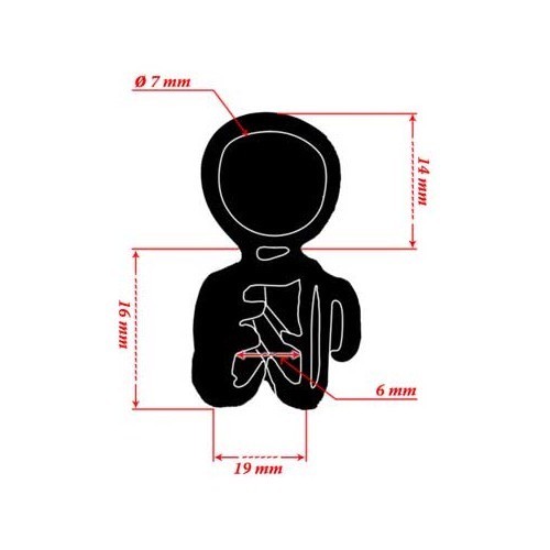 Tailgate gasket for Volkswagen Golf 1 / Scirocco / Polo 3 - GA13112