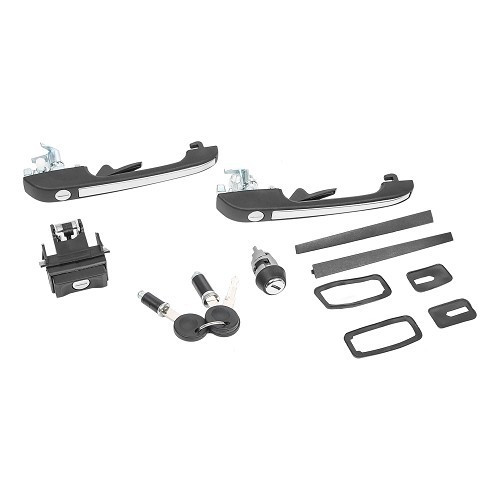  Kit de manijas para puertas delanteras + cerraduras de Golf 2 - GA13200K 