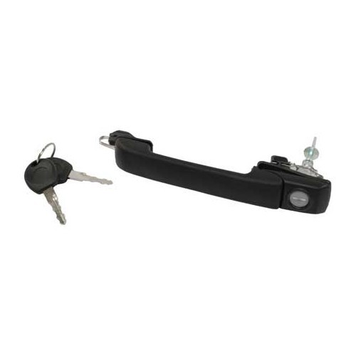  Poignée de porte noir satiné avant gauche ou droite avec barillet pour VW Golf 3 et Vento - GA13290 