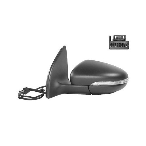  Exterior LH wing mirror for Golf 6, black finish - GA14562 