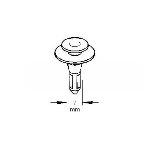 1 door moulding clip for Golf 2 from 08/87 -> 08/89 - GA14722