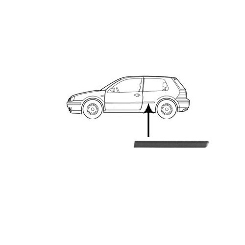  Kotflügelleiste hinten links für Golf 4 Limousine 3 Türen - GA14790 