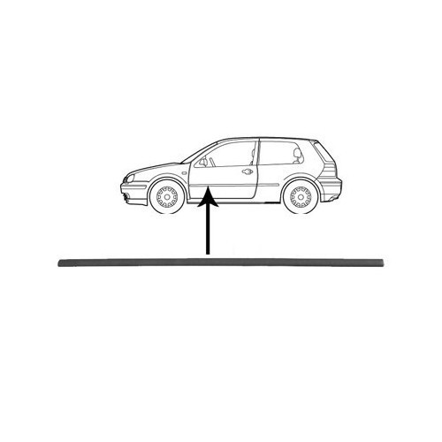  Left door rod for 3-door Golf 4 Saloon - GA14794 