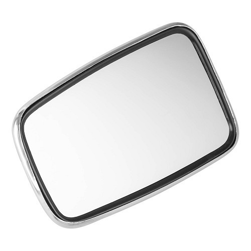 Chrome-plated rear view mirror to be screwed into a mounting