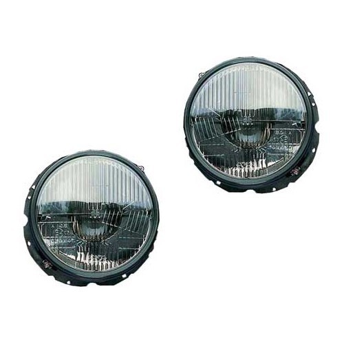 H4 "German Look" cross headlights for Golf 1, Beetle 