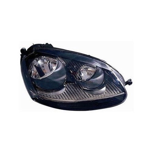  Koplamp, rechts, zwart / chroom, H7 / H7, voor Golf 5 - GA17550 