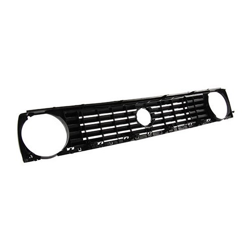 2 koplampen grille voor Golf 2 met grijs/chroom sierstrip - GA18004