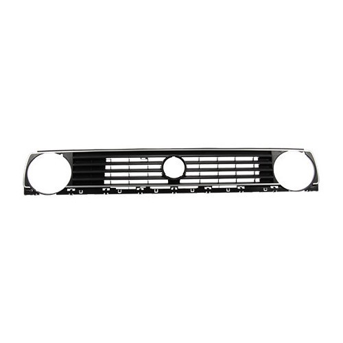  2 koplampen grille voor Golf 2 met grijs/chroom sierstrip - GA18004 