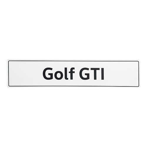     
                
                
    Dekoschild im Format eines Nummernschildes, Aufschrift "Golf GTI". - GA20054
