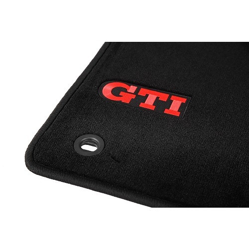  Tapis de sol noirs pour Golf 2 avec inscription GTI - GB26162 