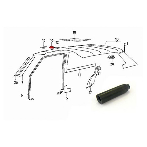  Tappo per tirante del sottotetto - GB28316 