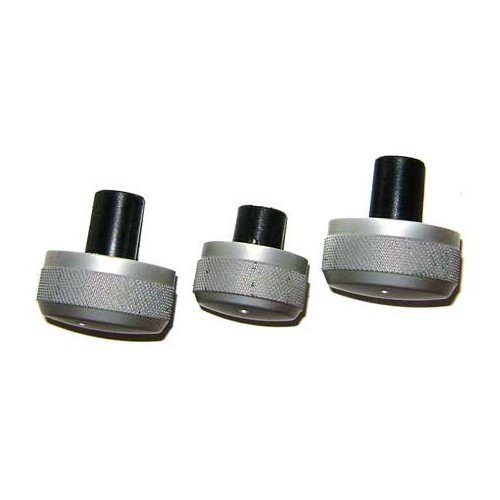 Boutons de ventilation aspect alu pour Golf 5 - 3 pièces - GB31303