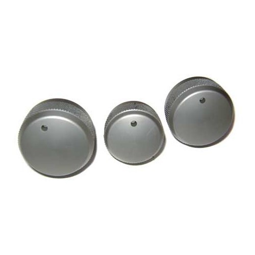  Boutons de ventilation aspect alu pour Golf 5 - 3 pièces - GB31303 