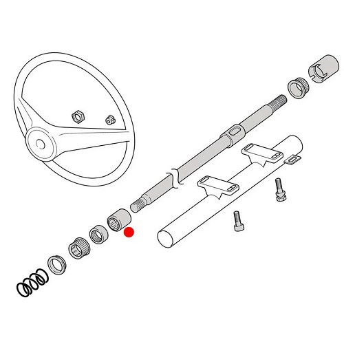 Thrust ring for VW Golf 1 and Scirocco steering column (1974-1992) - GB34922