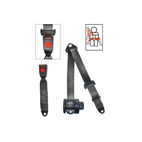  Cinto de segurança traseiro Securon de 4 pontos - com retractor - GB38044 