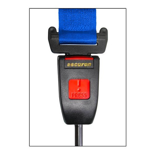 Securon blue 30-cm 4-point front seat belt - with reel - GB38092