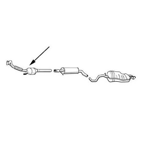  Original-style catalytic converter for Golf 4 - GC09124 