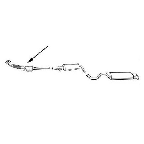 Original-style catalytic converter for Golf 4 - GC09130