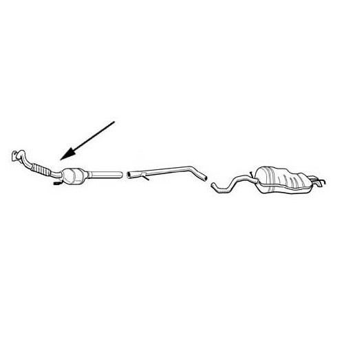  Original-style catalytic converter for Golf 4 - GC09132 