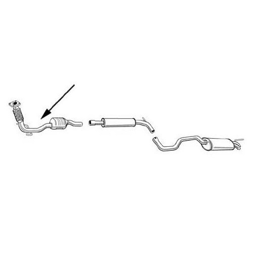  Catalytic converter for Polo 6N1/6N2 - GC09140 