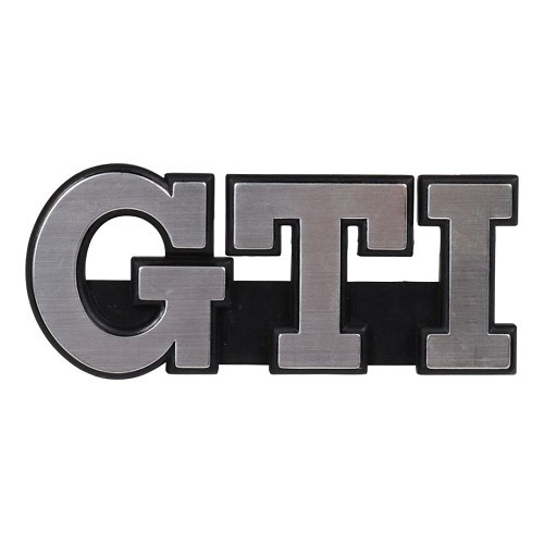 Chroom GTI badge op zwart radiatorrooster 4 nokken voor VW Golf 2 GTI 8S (08/1987-10/1991)