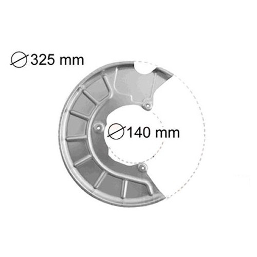  Staubschutzflansch der vorderen rechten Bremsscheibe für VW Touran 1T1 und 1T2 (2003-2010) - GC15048 