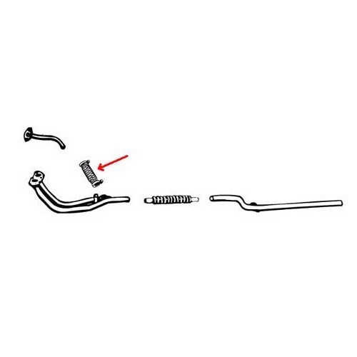 Tubo flexible en colector de tubo de escape para VW Golf 1 - GC20096