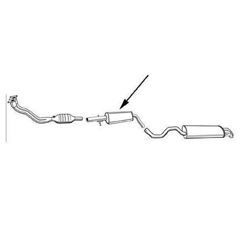 Original-style exhaust intermediate section for Golf 4 - GC20326