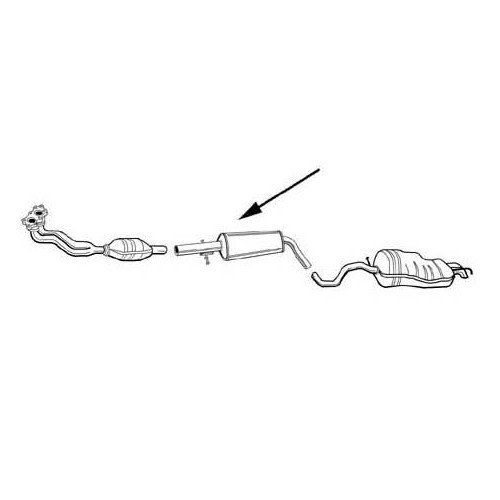 Intermedio de tubo de escape tipo original paraGolf 4 y New Beetle - GC20330