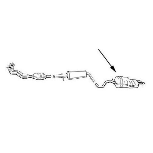 Original-style silencer for Golf 4 petrol - GC20332