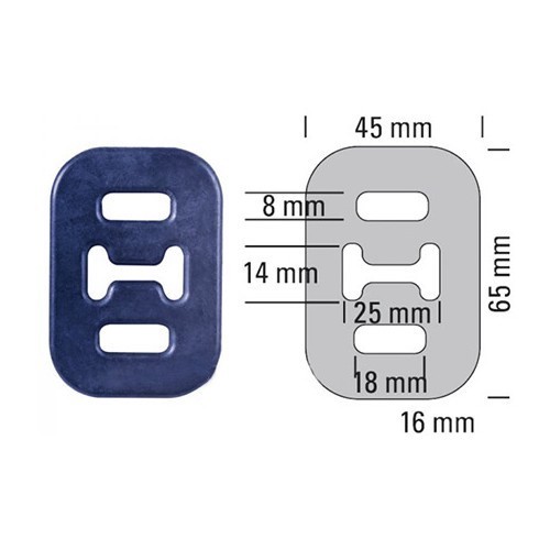  Silikonverstärkter Auspuffsilentblock - GC20820-1 