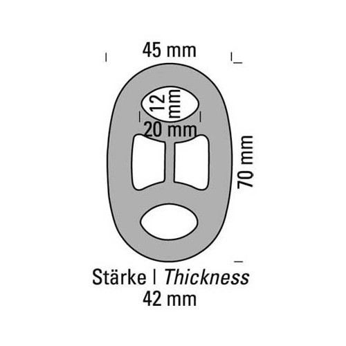 Reinforced silicone exhaust silentbloc - GC20830