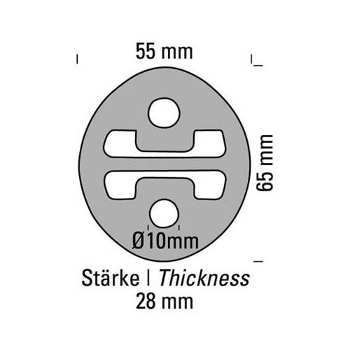 Silikonverstärkter Auspuffsilentblock - GC20840