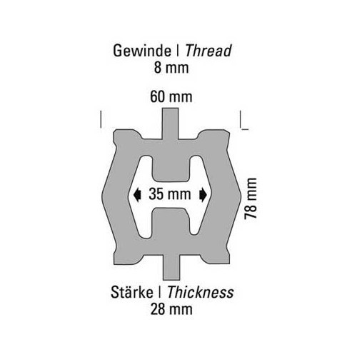 Reinforced silicone exhaust silentbloc - GC20885