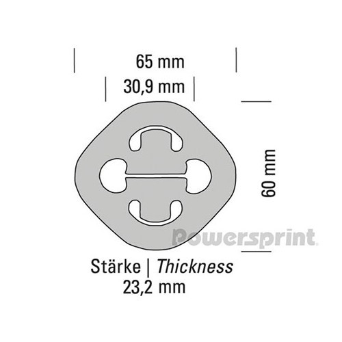 Silentbloc de escape reforzado de silicona - GC20940