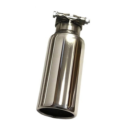 80mm diameter round chrome-plated "sports look" tailpipe for GC21018 exhaust system silencer - GC21019