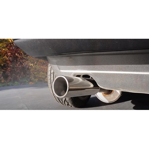 80mm diameter round chrome-plated "sports look" tailpipe for GC21018 exhaust system silencer - GC21019